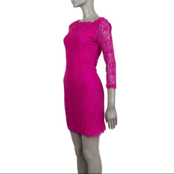 NWT Diane von Furstenberg 'Zarita' Lace Dress, Size 14 - Picture 4 of 12